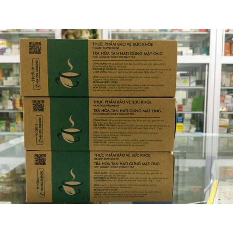 Trà Gừng Mật Ong Hati DHG ⚡ CAM KẾT CHÍNH HÃNG ⚡ Trà gừng giúp tiêu hóa tốt, giảm ho khi nhiễm lạnh