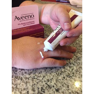 |Mẫu mới| Aveeno Maximum Strength 1% Hydroc0rtis0ne - Kem bôi làm dịu da, giảm ngứa, giảm kích ứng da tuýp 28g