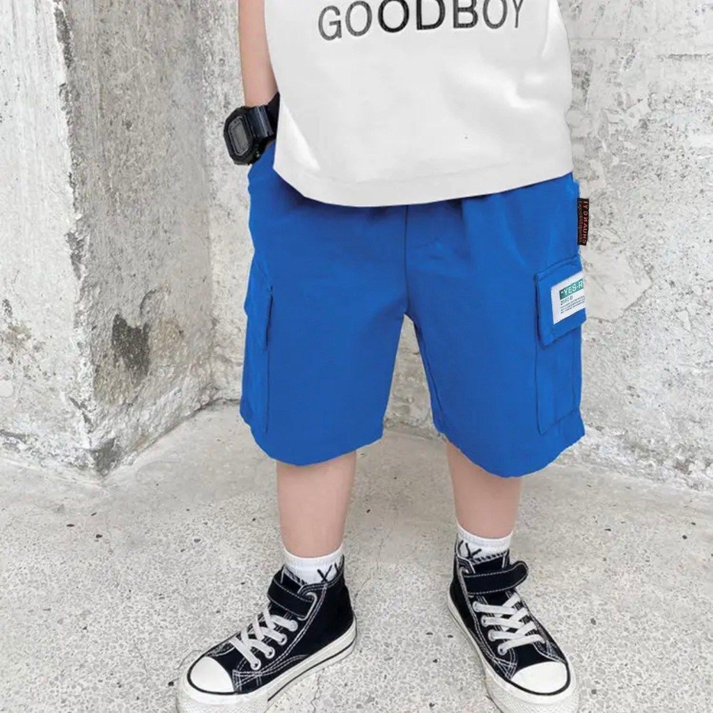 Quần Short Cotton Thời Trang Mùa Hè Phong Cách Hàn Quốc Cho Bé Trai