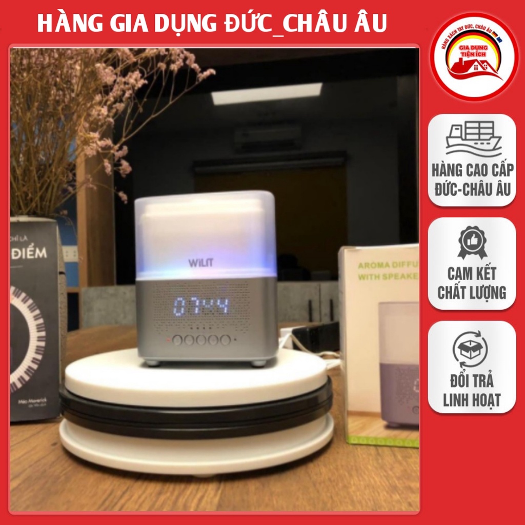 Máy khuếch tán xông tinh dầu WMF 4 IN 1, Loa Bluetooth âm cao rõ ràng, Đèn ánh sáng 7 màu, Đồng hồ hiển thị Kèm báo thức