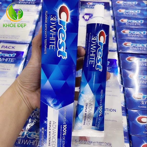 [CHÍNH HÃNG] Kem Đánh Răng Crest 3D Advanced Whitening Mỹ 158g