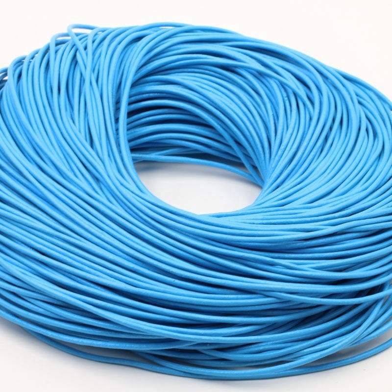5m Fashion Real Leather Rope String Cord Necklace Charms for Jewelry Making Diy 1.0mm 1.5mm 2.0mm 3.0mm Any Color