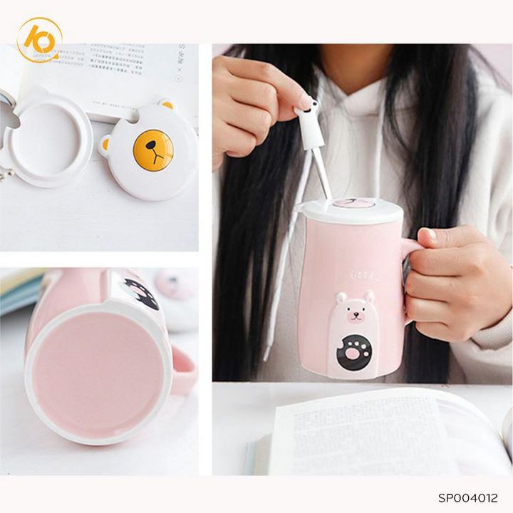 [Mã LIFESPIKE19 giảm 10% đơn 99K] Cốc sứ chân gấu kèm thìa uống trà, cafe độc đáo 400ml - SP004012 | BigBuy360 - bigbuy360.vn