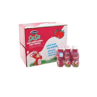 Thùng 48 chai sữa chua uống SuSu dâu 80ml