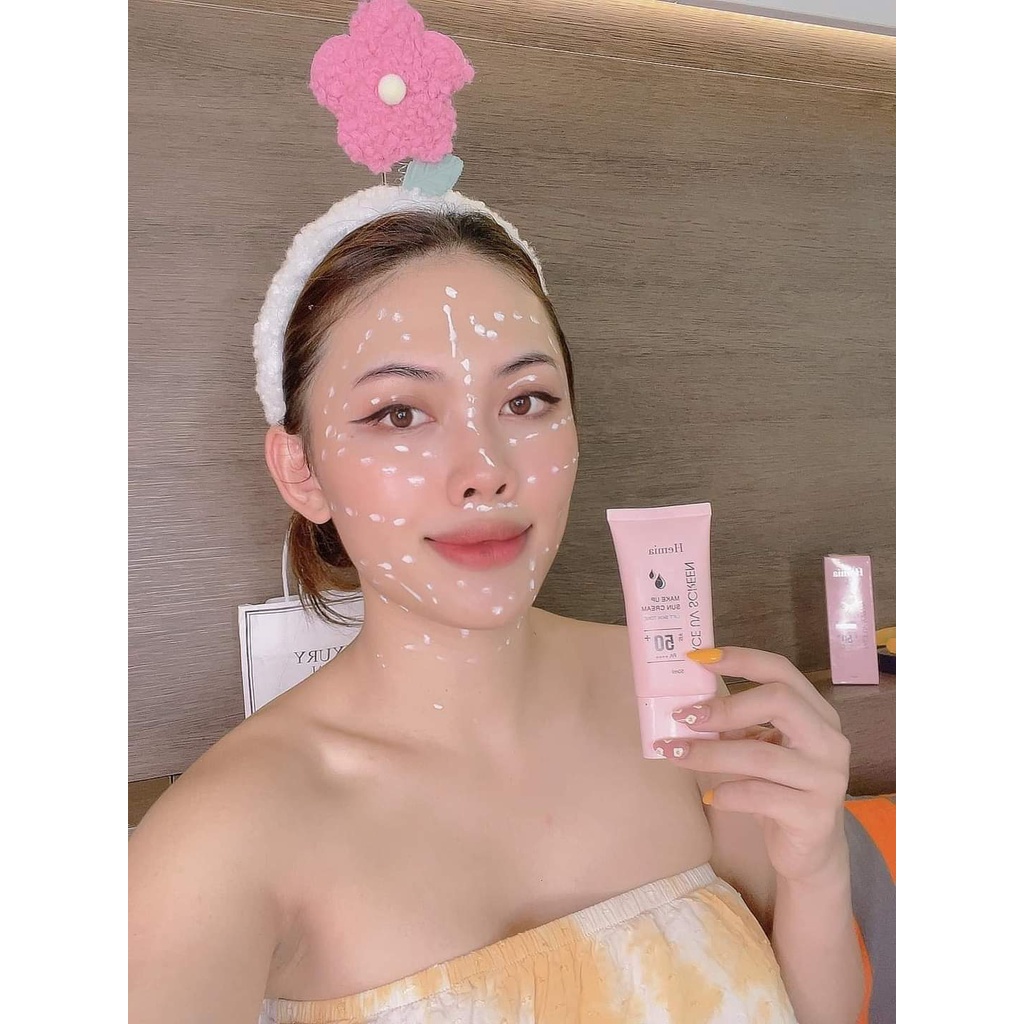 Kem chống nắng Hemia Hàn Quốc dành cho mặt - Dưỡng trắng, kiềm dầu, chống lão hóa bảo vệ da, make up nâng tone da | BigBuy360 - bigbuy360.vn