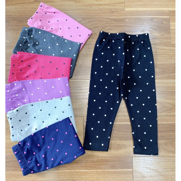 quần cotton chấm bi bé gái sz 1-10