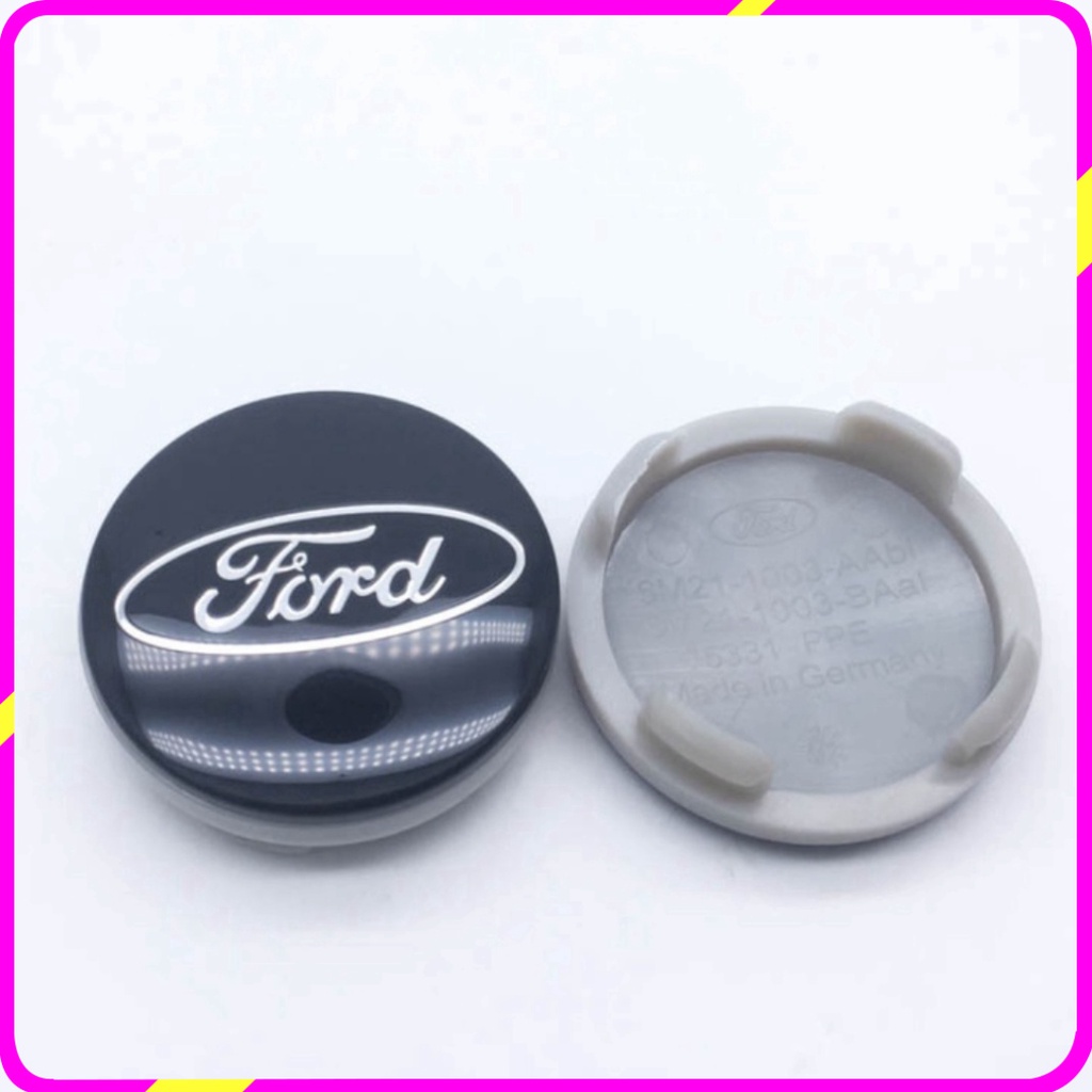 Logo chụp mâm, ốp vành la zăng bánh xe ô tô Ford, đường kính 54mm, chất liệu nhựa ABS cao cấ