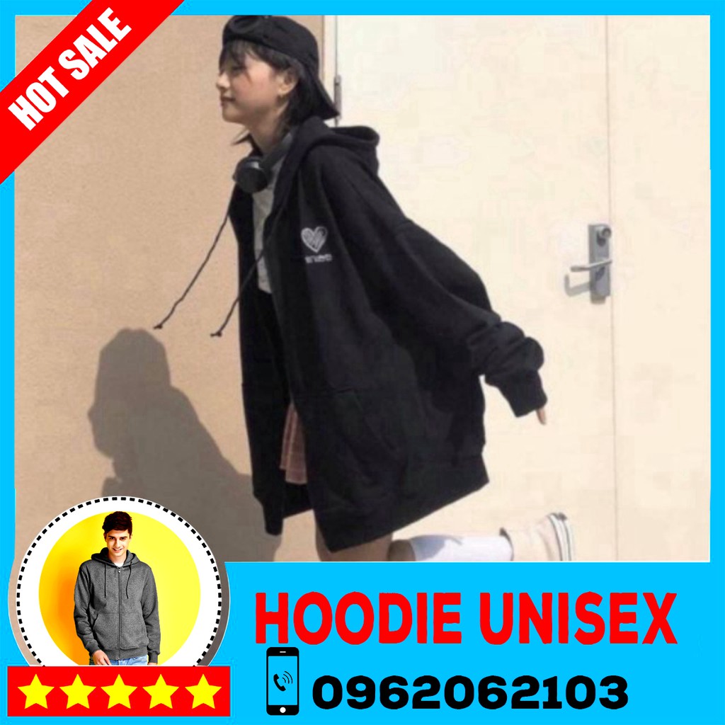 (HOOIDE) Áo Hoodie dây kéo. Áo khoác Hooide Nam nữ Nỉ ngoại (Đủ Size M,L,XL) MỚI | BigBuy360 - bigbuy360.vn