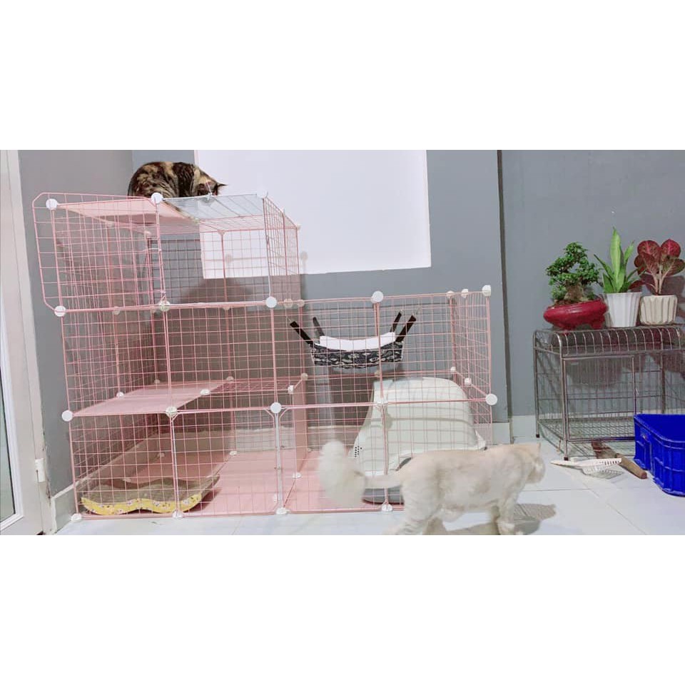 Tấm Lưới Sắt Đa Năng- Lắp Ghép Chuồng Quây Chó Mèo, Kệ Sách, Tủ Quần Áo, Decor Phòng