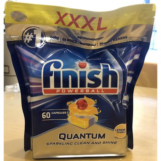 Viên rửa bát finish quantum max 60 viên vị chanh