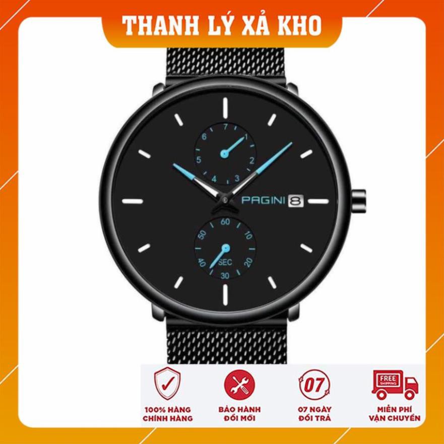 [Chính Hãng 100%] Đồng Hồ Nam - Đồng hồ thời trang Nam PAGINI PA9966 Dây Titanium Cao Cấp - Bảo Hành