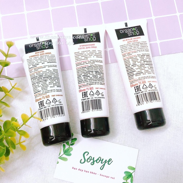 [ Đủ Mùi] Kem Tẩy Da Chết Dành Cho Mặt Organic Shop 75ml | BigBuy360 - bigbuy360.vn