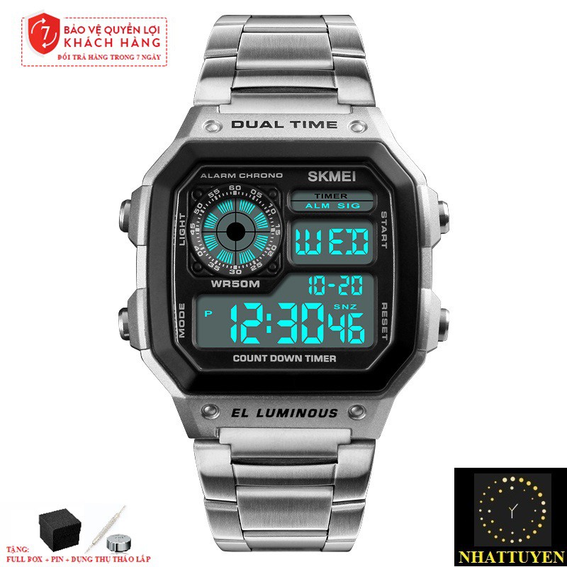 Đồng hồ Nam SKMEI 1335 Điện tử dây thép | BigBuy360 - bigbuy360.vn