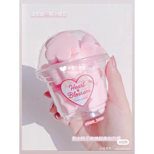 [Beman123]  [ CÓ BILL ] MÚT TÁN ETUDE HOUSE HEART BLOSSOM MY BEAUTY TOOL MERINGUE PUFF