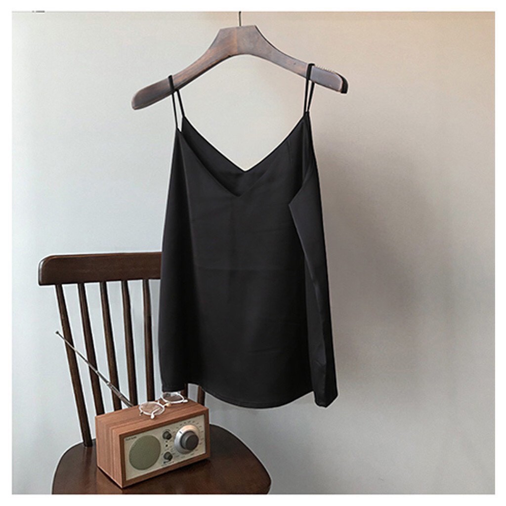 Áo hai dây nữ, áo ba lỗ vải tây form hàn quốc thoáng mát | BigBuy360 - bigbuy360.vn