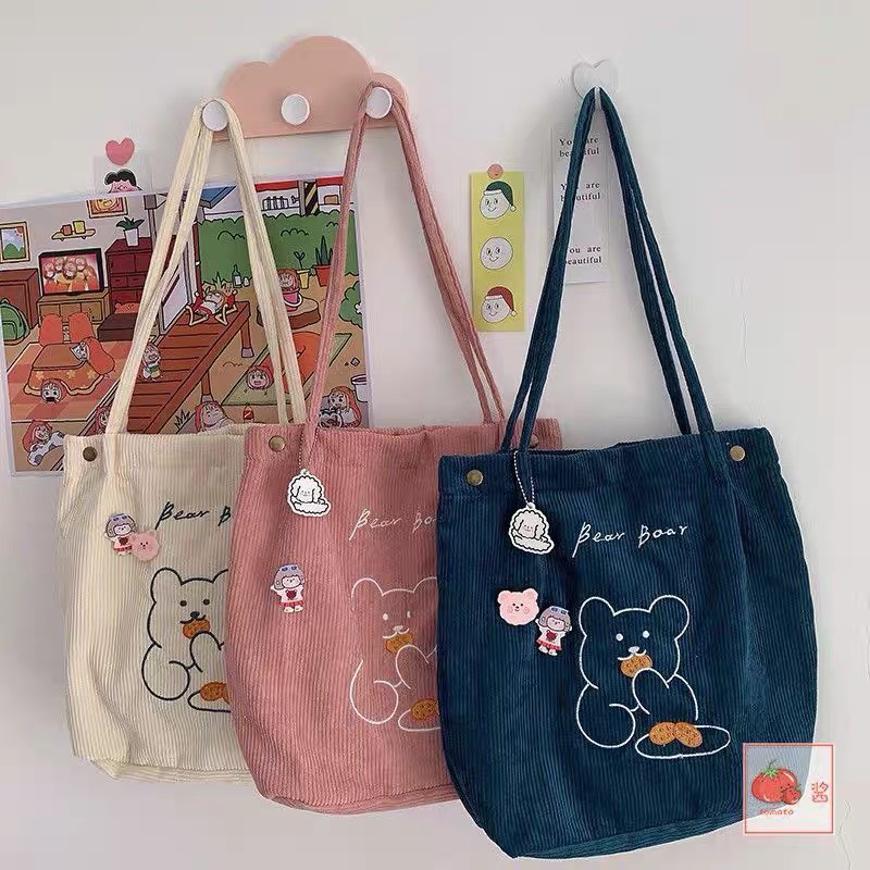 Túi đeo chéo tote vải canvas unisex thời trang nam nữ vừa A4 đi học đi chơi đẹp giá rẻ HT070