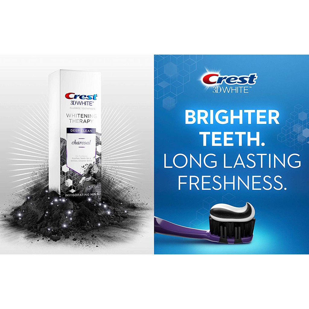 Kem đánh răng Crest 3D White Charcoal Toothpaste 1 tuýp 90ml