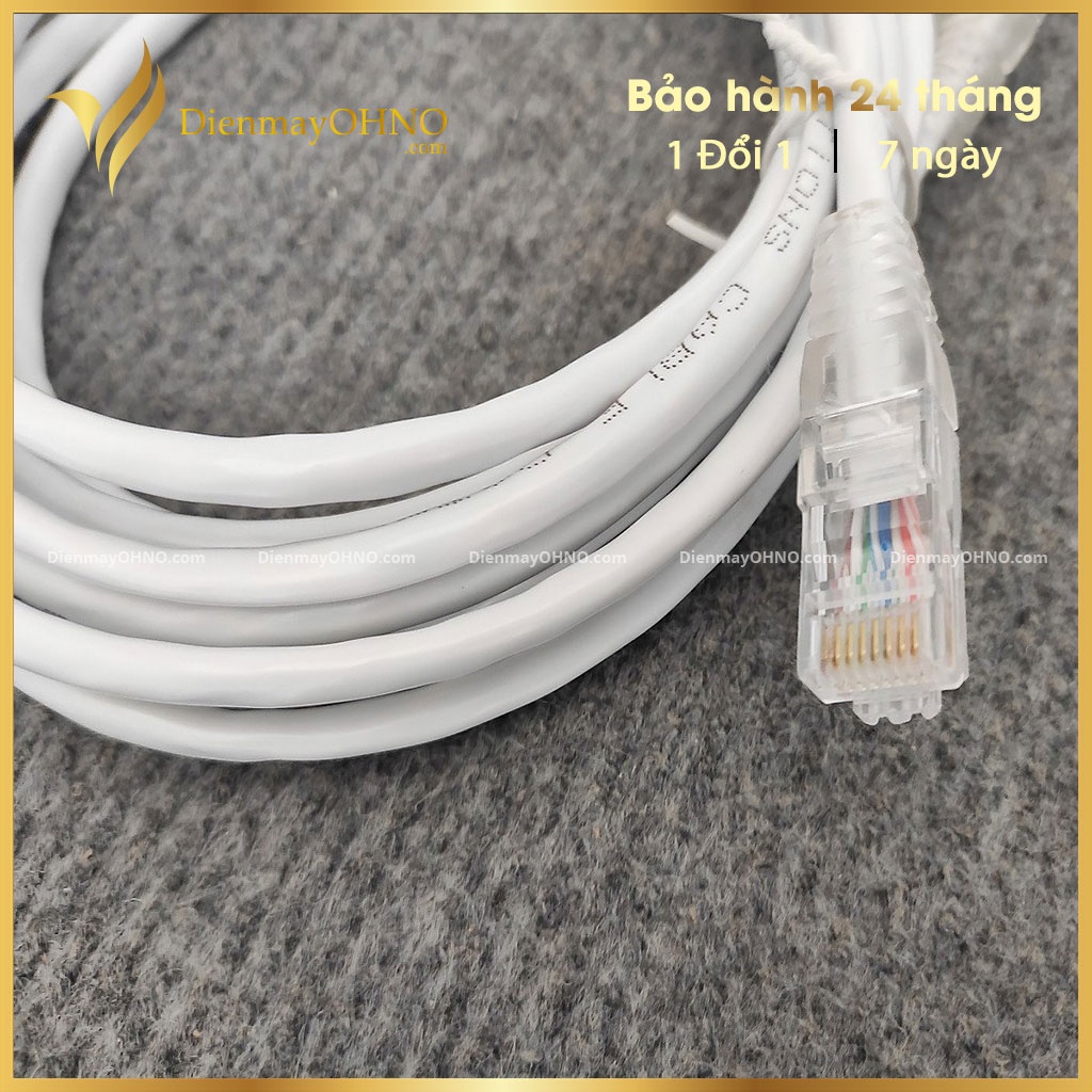 Dây Mạng Lan Dây Cáp Mạng Wifi Cap Lan Bấm Sẵn 2 Đầu 5m 10m 15m 20m - Điện Máy OHNO