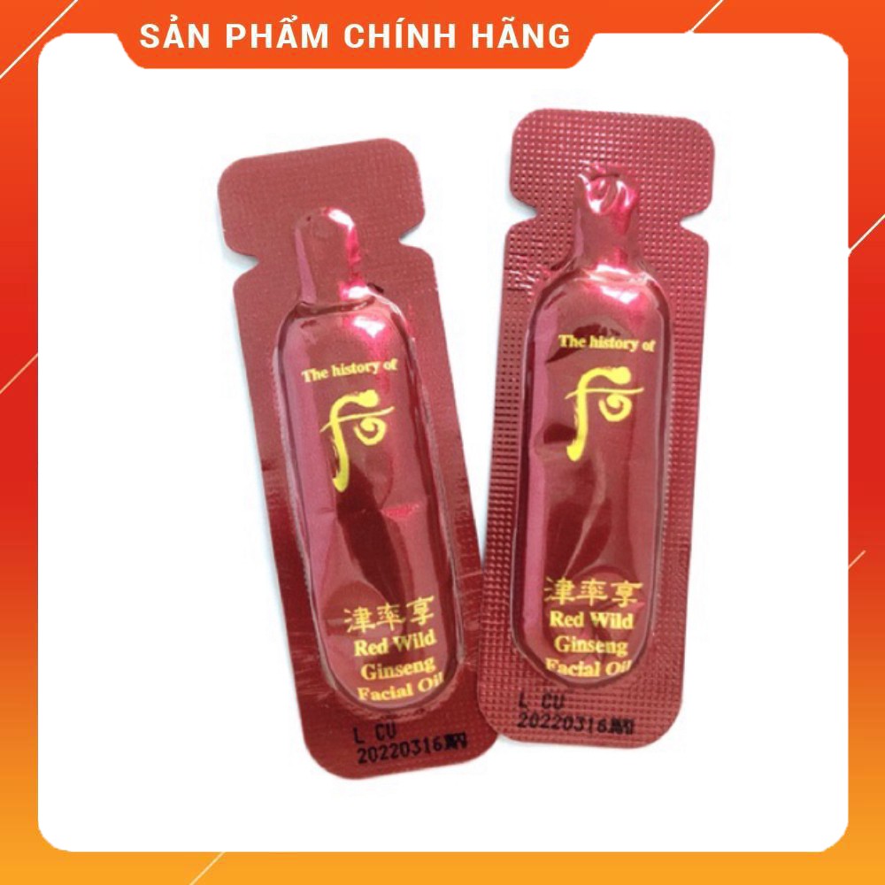 Tinh dầu giảm nhăn chống lão hóa Whoo đỏ Red Wild Ginseng Facial oil 1ml | BigBuy360 - bigbuy360.vn