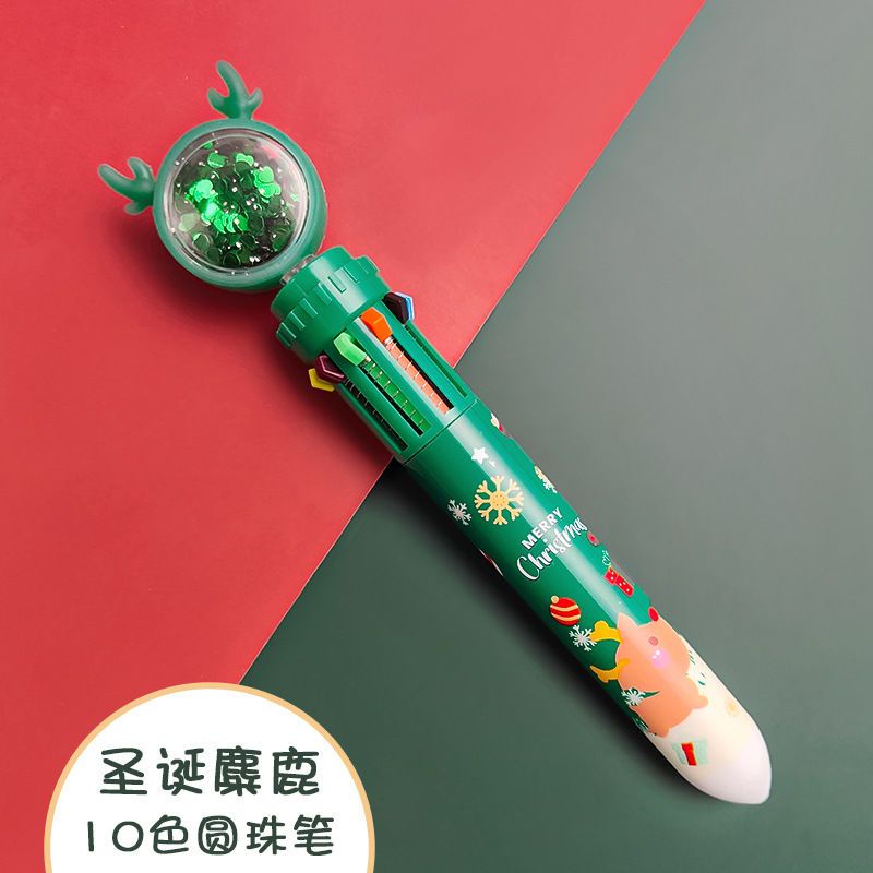Bút Bi 10 Màu Sắc Phong Cách Giáng Sinh