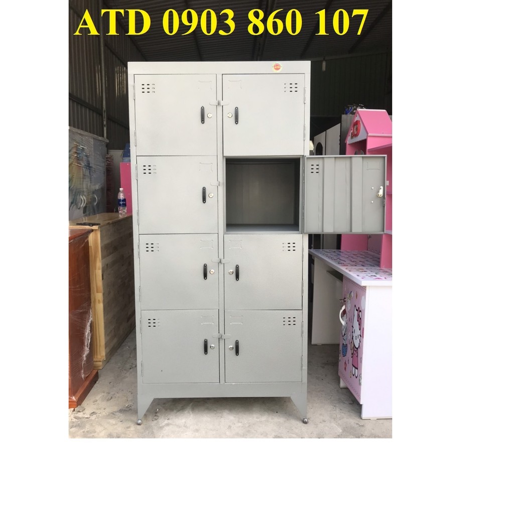 Tủ hồ sơ sắt cá nhân cho nhân viên- Tủ sắt locker 8 cửa 10 cửa HCM