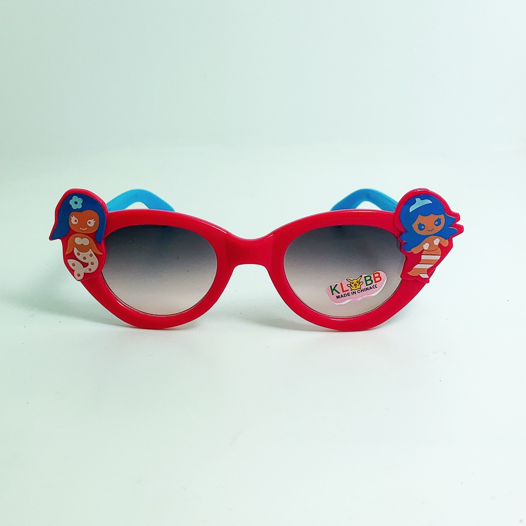Kính mát trẻ em form ôm mặt Jun Secret tròng đính kèm nàng tiên cá dễ thương dành cho bé gái từ 1 tới 5 tuổi JS202212