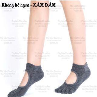 Vớ tập Yoga nữ - vớ xỏ ngón chống trượt 42k / đôi (Mẫu 2, không hở ngón)