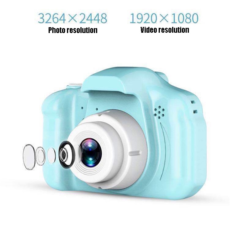 Máy ảnh kỹ thuật số mini quay video thẻ nhớ SD 8GB cho trẻ em