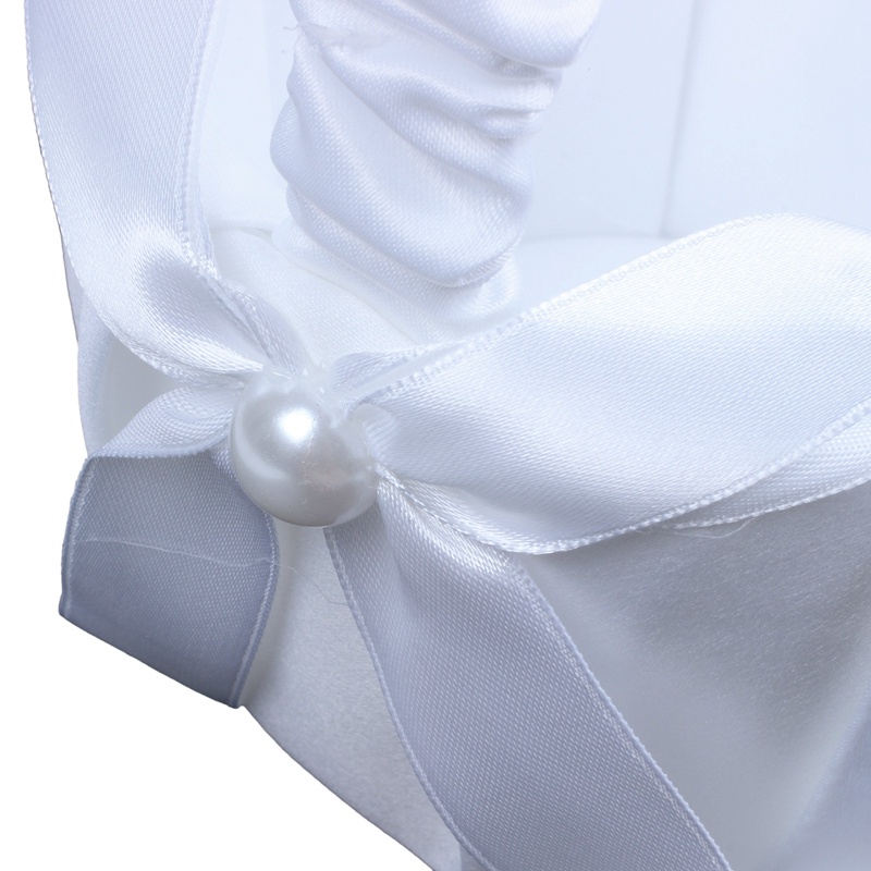 Giỏ Hoa Vải Satin Trang Trí Đám Cưới