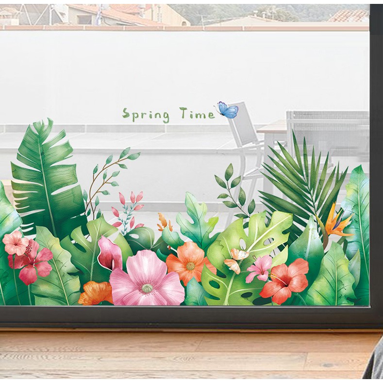 Decal dán tường vườn hoa