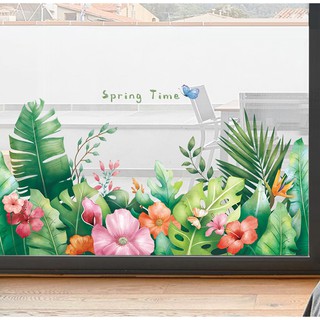Decal dán tường vườn hoa