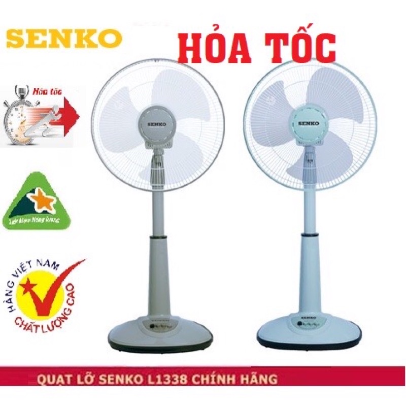 (CHỈ GIAO HÀNG HỎA TỐC TẠI SÀI GÒN) Quạt lửng thân nhựa B4 Senko L1338 tên mới L1638