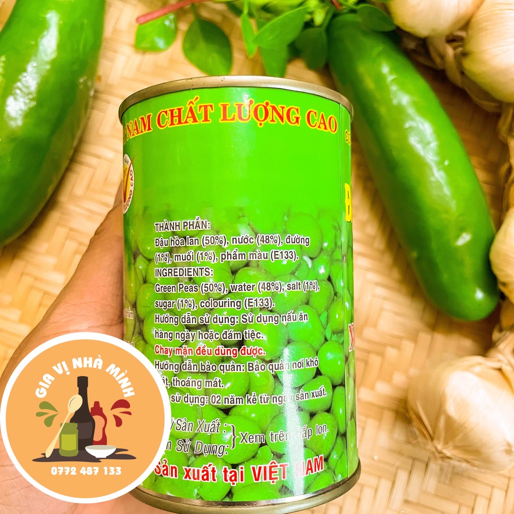 ĐẬU HOÀ LAN TƯƠI NGUYÊN THẢO ĐÓNG HỘP- 425GR