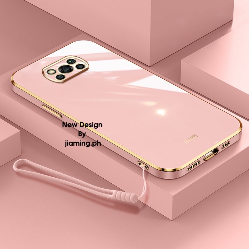 Ốp Điện Thoại Màu Kẹo Thiết Kế Sang Trọng Có Dây Đeo Cho Xiaomi Poco X3 NFC Poco X3 Pro 2022