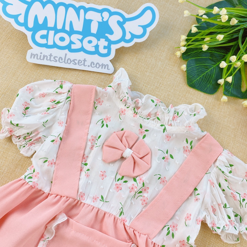 Body Giả Yếm Đính Túi Bé Gái Kèm Phụ Kiện Size 0 - 24 Tháng MINTSCLOSET Mint's Closet - BS6023 - BS6082