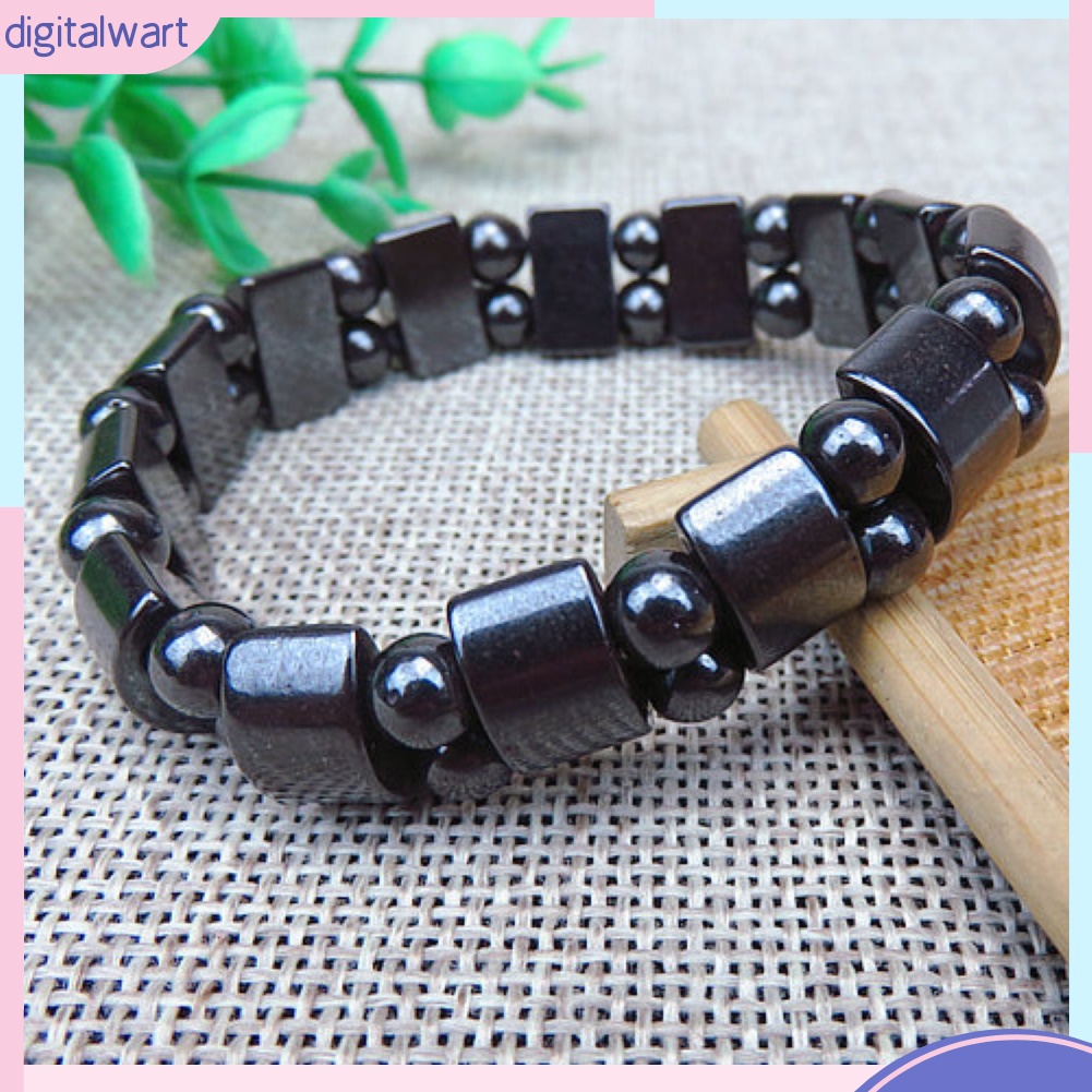 Vòng Tay Chuỗi Hạt Đá Hematite Nhân Tạo Thời Trang Unisex