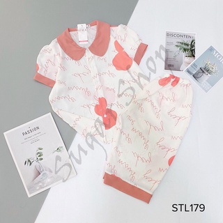 Bộ đồ mặc nhà Pyjamas lụa mango cao cấp, bộ ngủ quần lửng, sugar shop