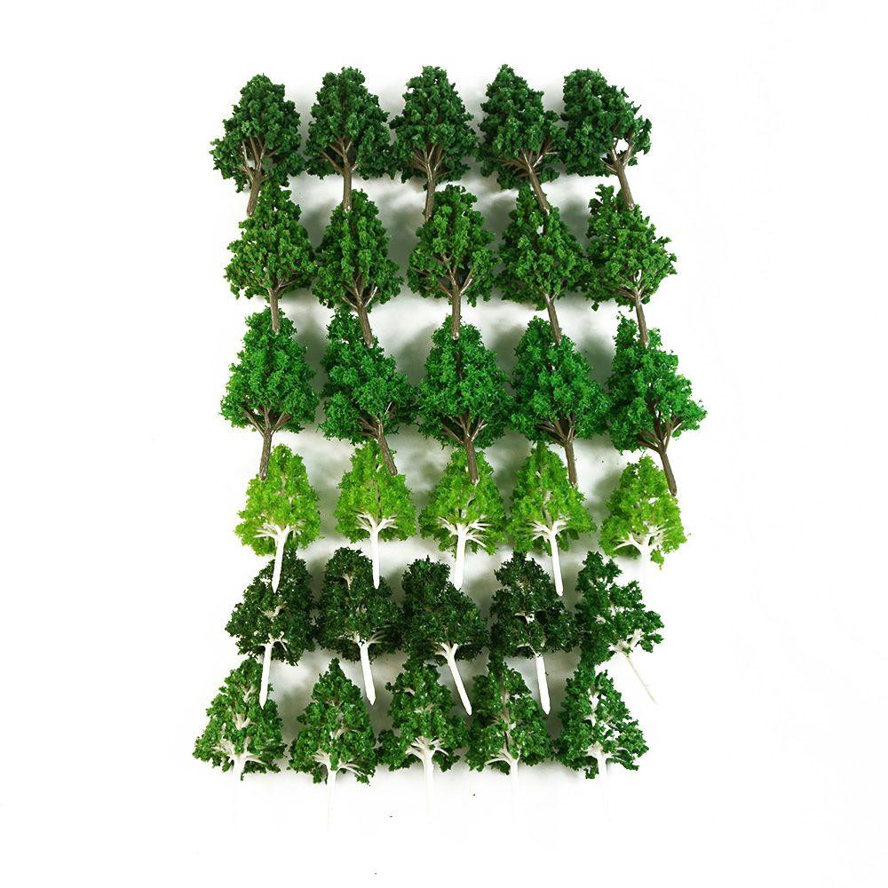 LAKAMIER Bộ 30 Mô Hình Cây Giả Trang Trí Xe Lửa Độc Đáo