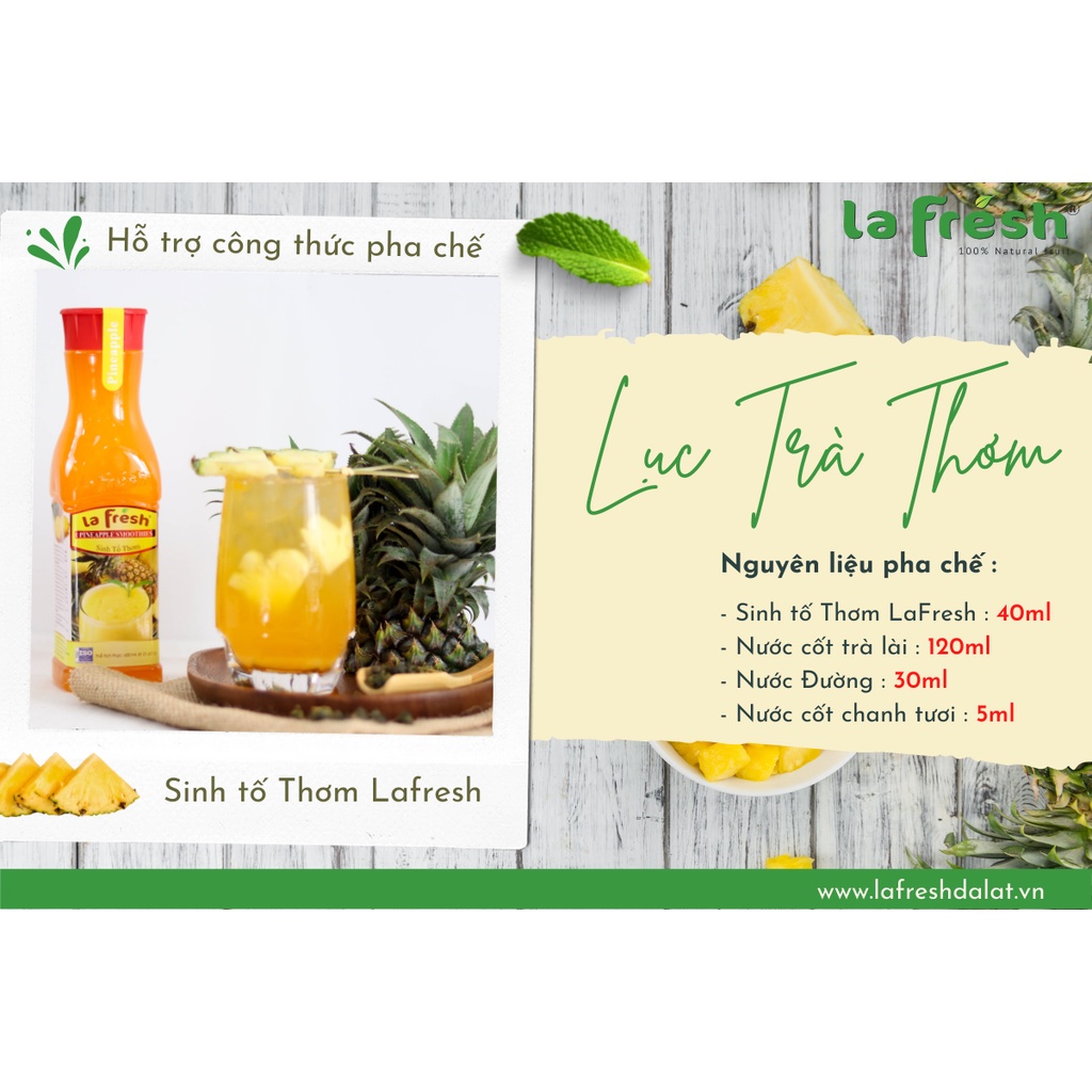 Sinh Tố Thơm Lafresh Đà Lạt Chai 750ml