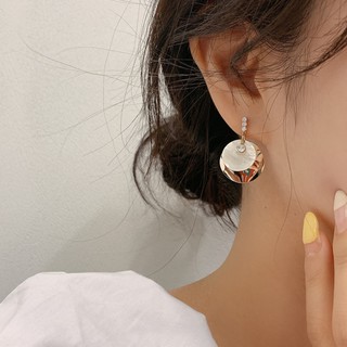 Bông Tai Kim Loại Hình Vỏ Sò Thanh Lịch Cho Nữ
