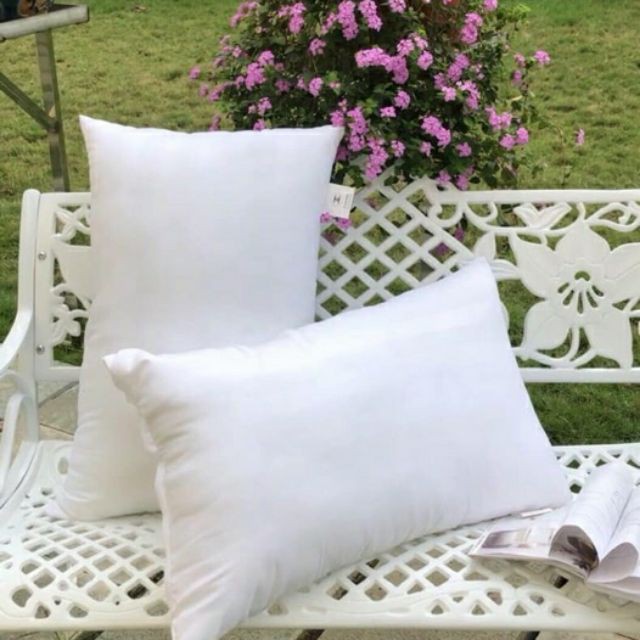 Vỏ ruột gối trắng có khóa kéo vải 100% cotton chất lượng dùng nhồi bông gòn