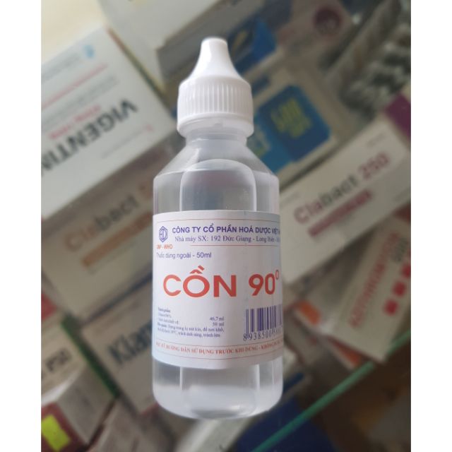 Cồn y tế Ethanol 70 độ, 90 độ chai 50ml - Công ty cổ phần Hóa Dược