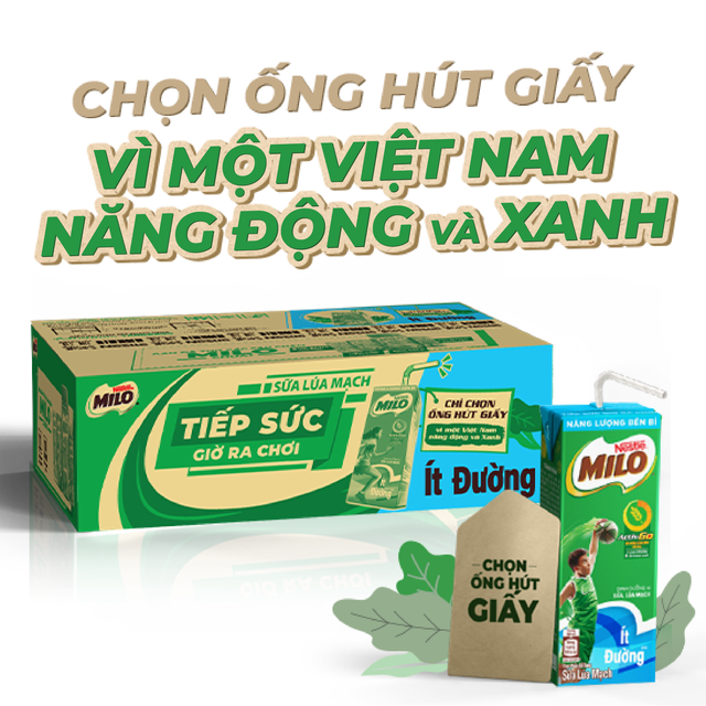 Thùng 48 hộp thức uống lúa mạch uống liền Nestlé MILO ít đường 48x180ml