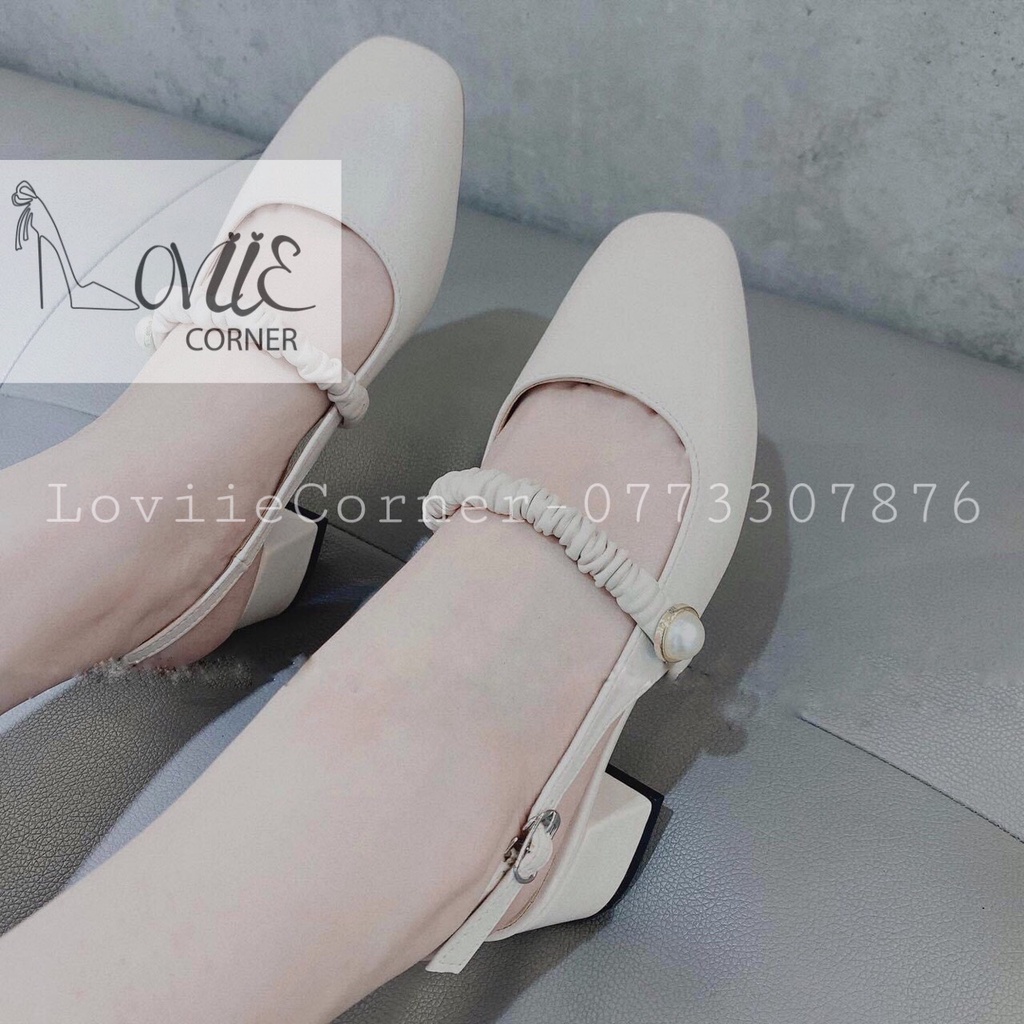 GIÀY CAO GÓT NỮ LOVIIECORNER - GIÀY GÓT VUÔNG MARY JANE 3CM MŨI TRÒN - SỤC CAO GÓT MŨI VUÔNG G211125 S210708