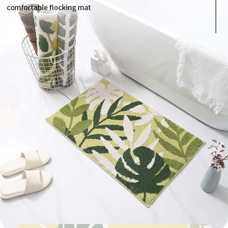 Thảm lau chân chùi chân trải sàn nhà bếp phòng khách trang trí Moonhome thấm hút chống trượt kích thước 40x60 và 50x80cm