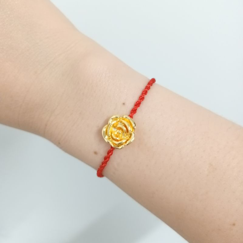 Vòng tay chỉ đỏ mix bông hồng tình yêu vĩnh cửu