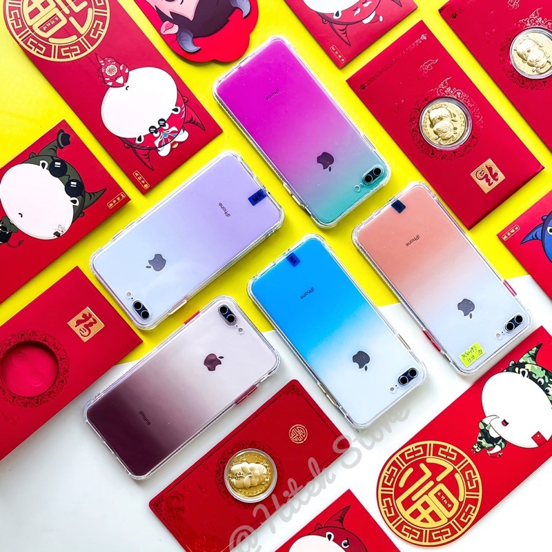 Ốp  silicon chống rớt chuyển màu lưng nhựa đẹp tinh tế cho iphone 12 pro max và các đời từ 7 plus trở lên