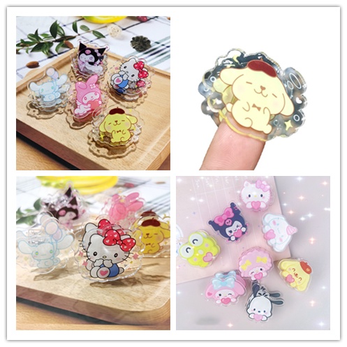SANRIO Kẹp Giữ Giấy/Tài Liệu Bằng Acrylic Hình Melody Kuromi Hoạt Hình Cho Văn Phòng