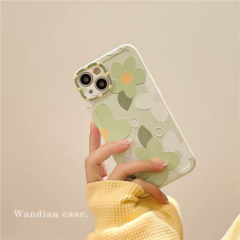 Blue flower holder cases compatible for Iphone 12 pro max 11 pro max xs max xr x beautiful cover soft phone case