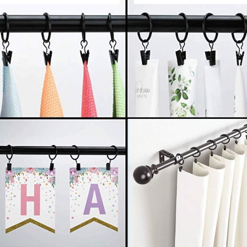 Móc kẹp có vòng, treo tranh vải, rèm cửa, ảnh, poster (1 CÁI), thép không gỉ